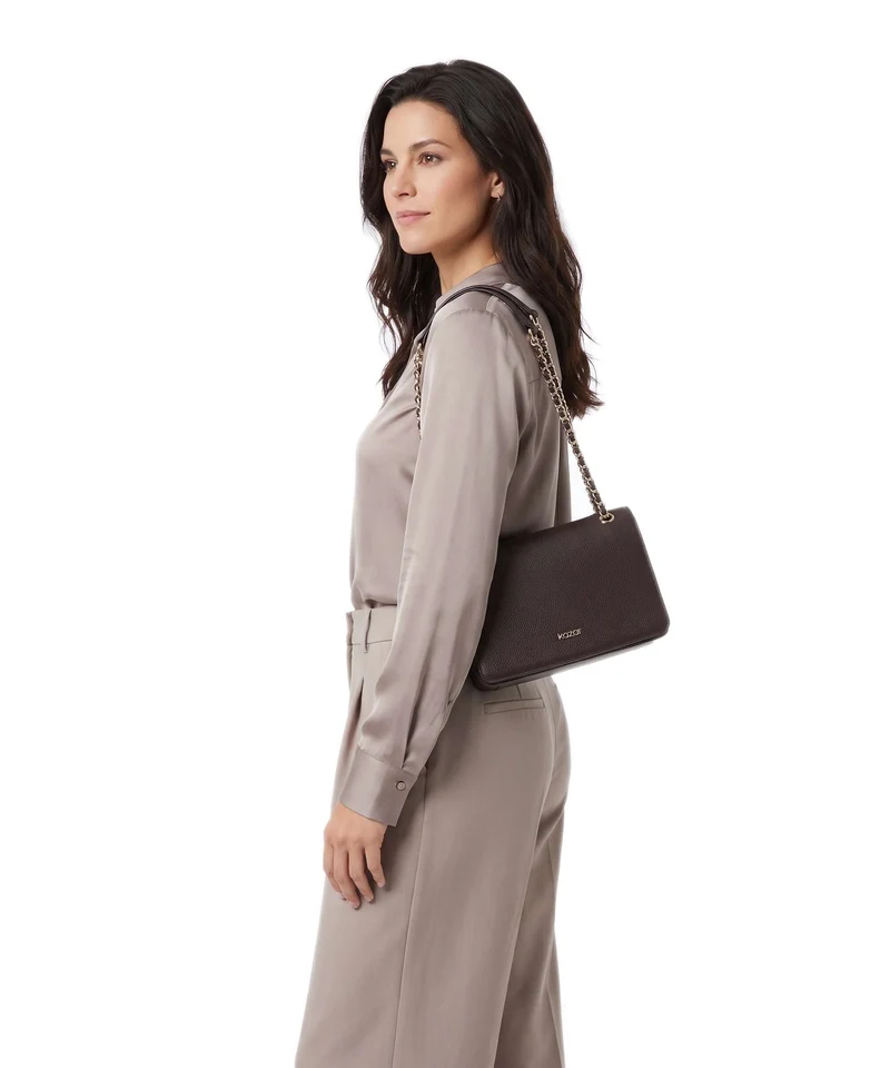 Kazar Tern Schultertasche dark brown