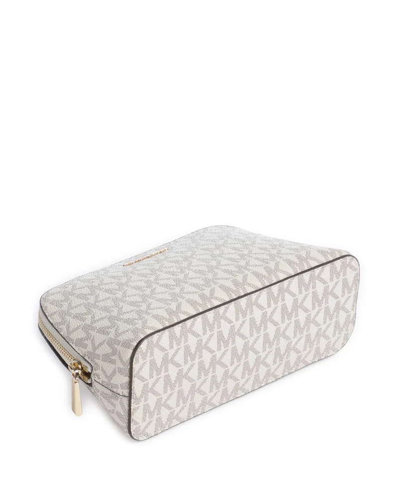 Michael Kors Jet Set Small Kosmetiktasche vanilla/acorn