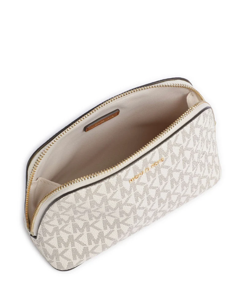 Michael Kors Jet Set Small Kosmetiktasche vanilla/acorn