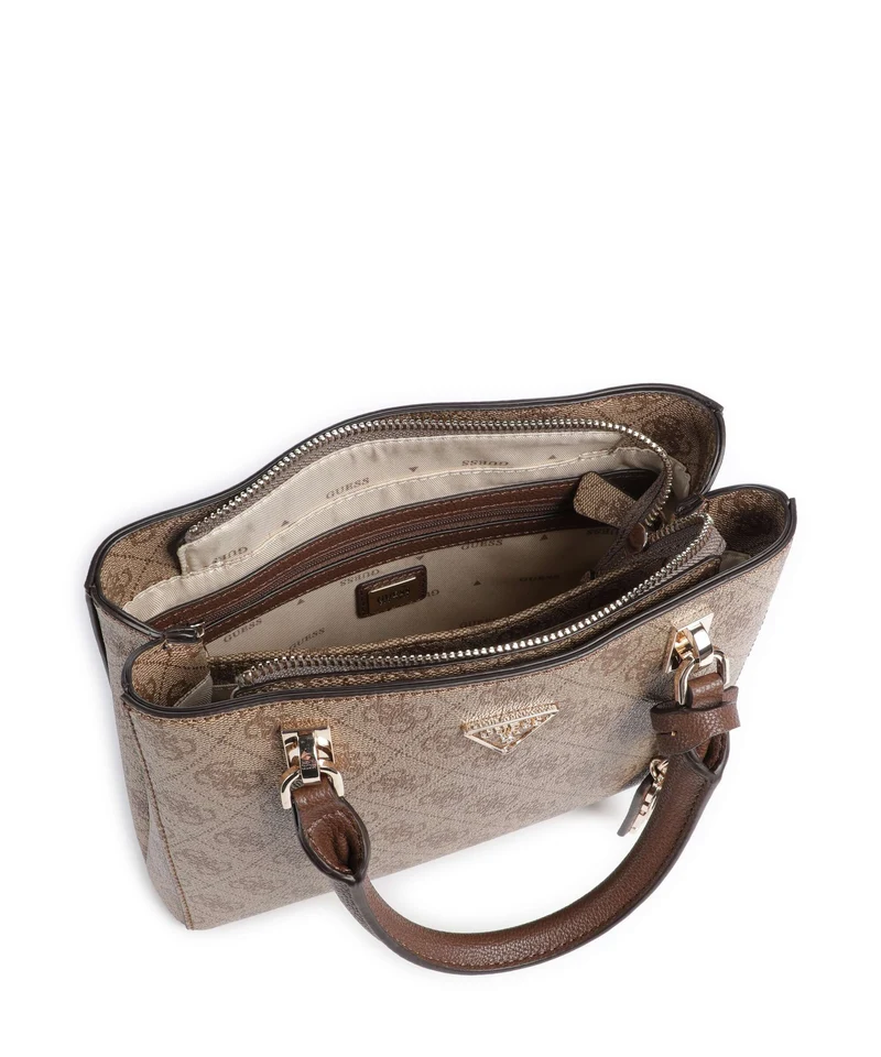 Guess Noelle II Small Handtasche latte logo/brown