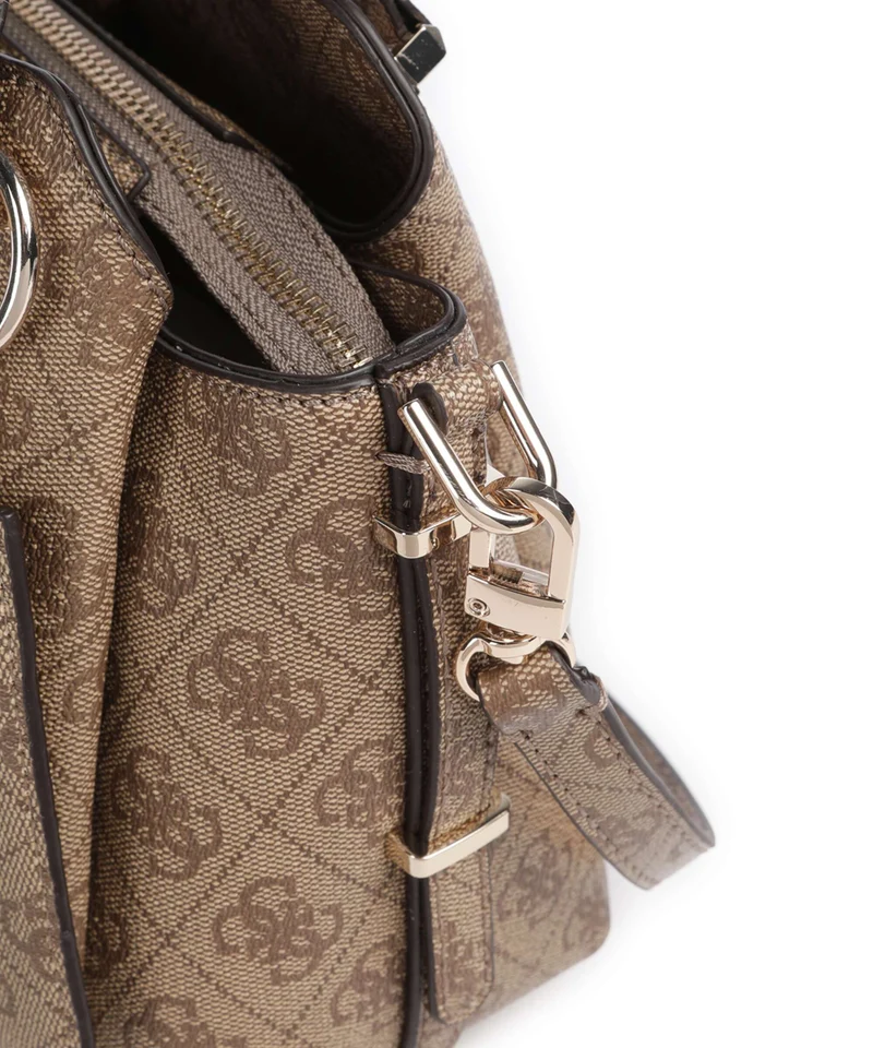 Guess Yvonne Girlfriend Logo Handtasche latte logo