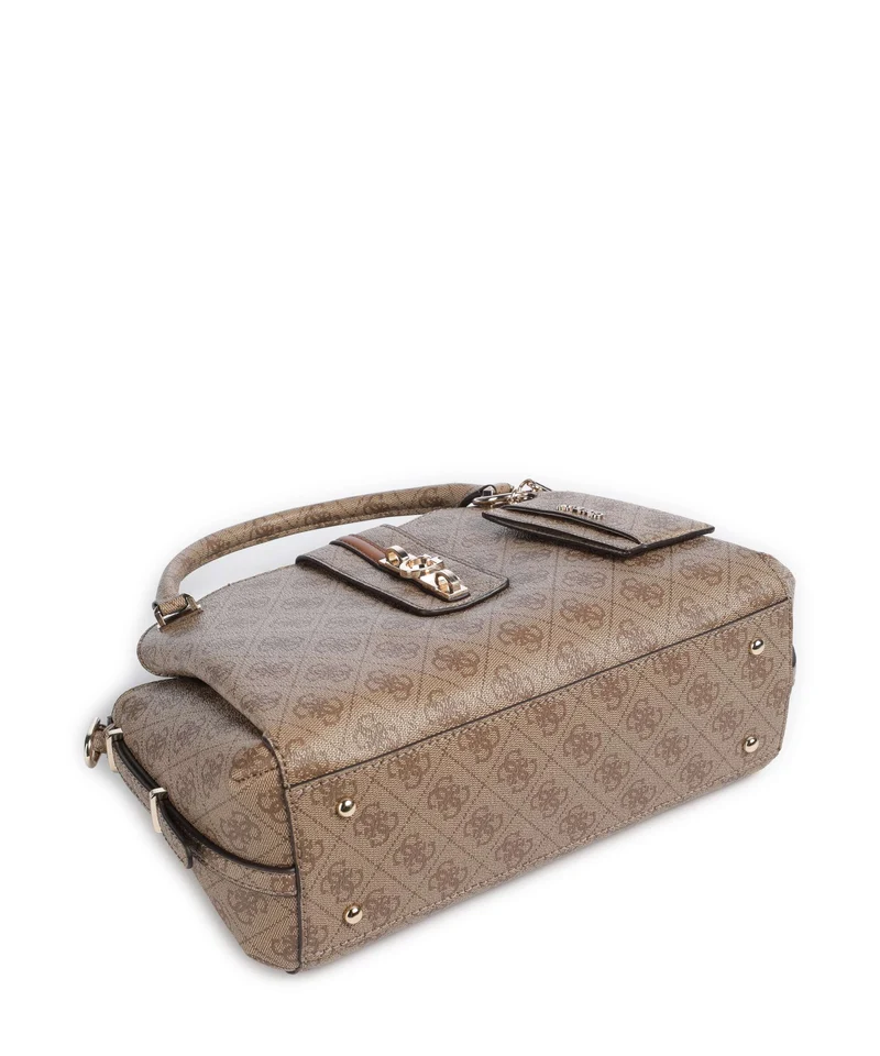 Guess Yvonne Girlfriend Logo Handtasche latte logo