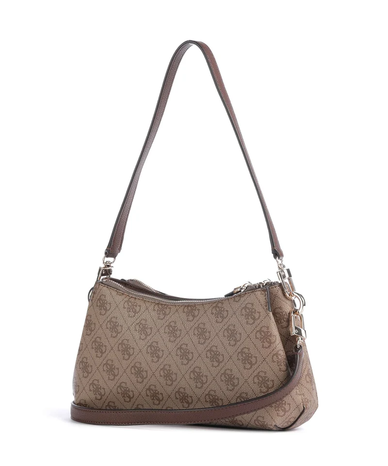 Guess Noelle II Schultertasche latte logo/brown