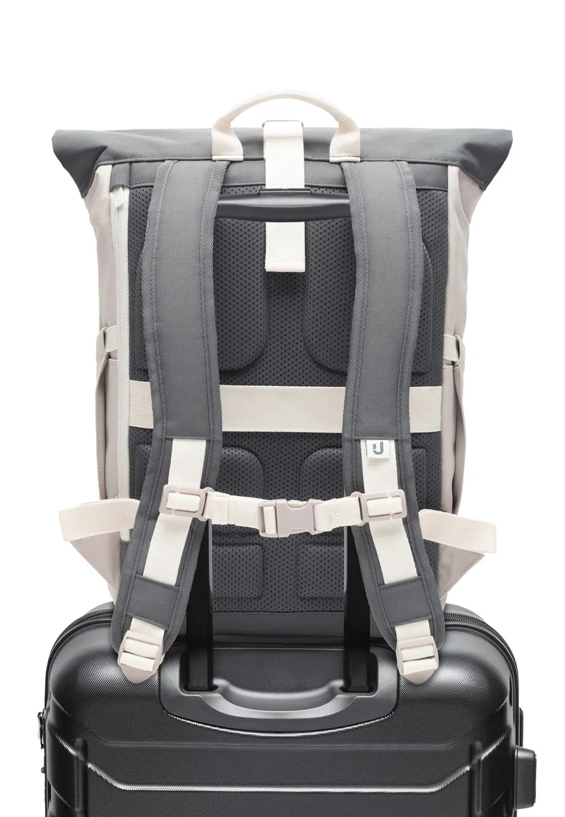 Allen Medium Sand-Grau - Rolltop Rucksack