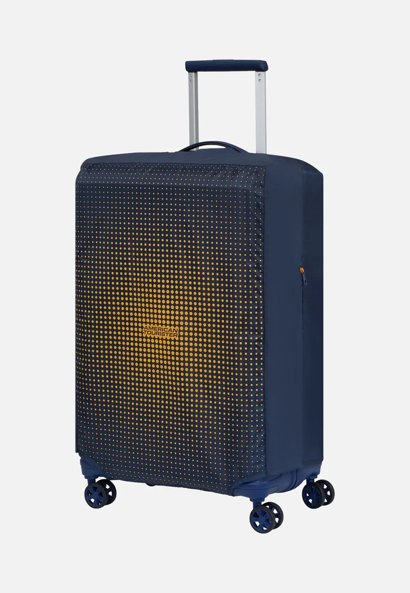 Foldable M Navy/Orange - Luggage Cover