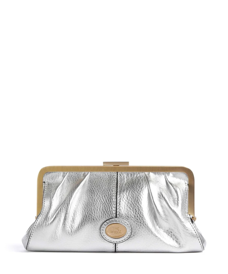 The Bridge Story Donna Clutch silver