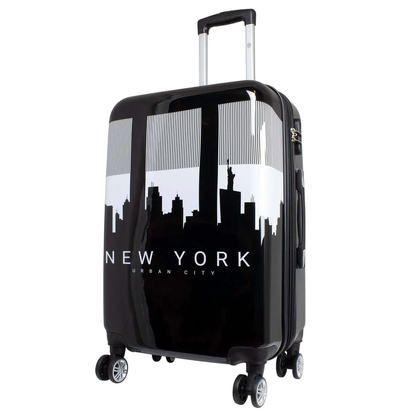 Motivkoffer Design Skyline Manhattan New York – Reisekoffer mit Motiv – Hartschale ABS/Polycarbonat – S M L – leicht & robust