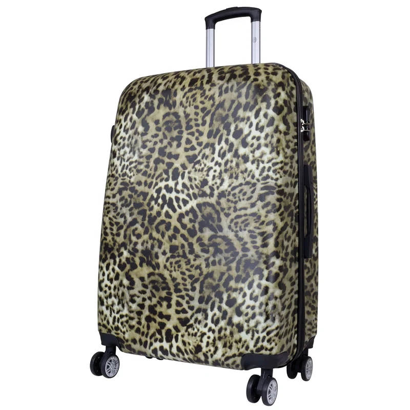 Motivkoffer Design Leopardenfell – Reisekoffer mit Motiv – Hartschale ABS – S M L – leicht & robust