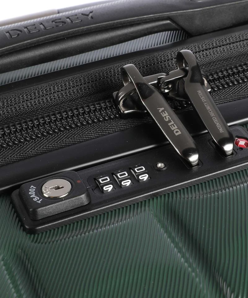 Delsey Paris Longitude 4-Rollen Trolley green