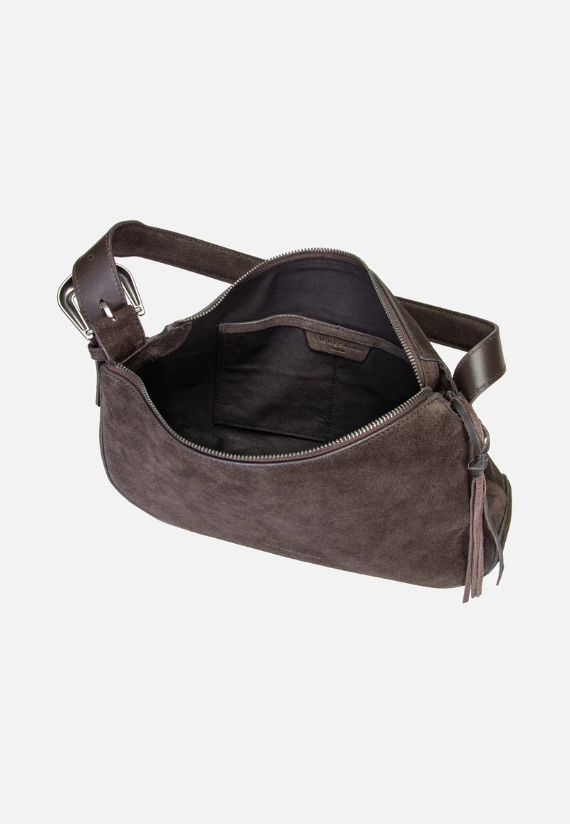 Ines Hobo M Suede Deep Soil - Hobo Bag