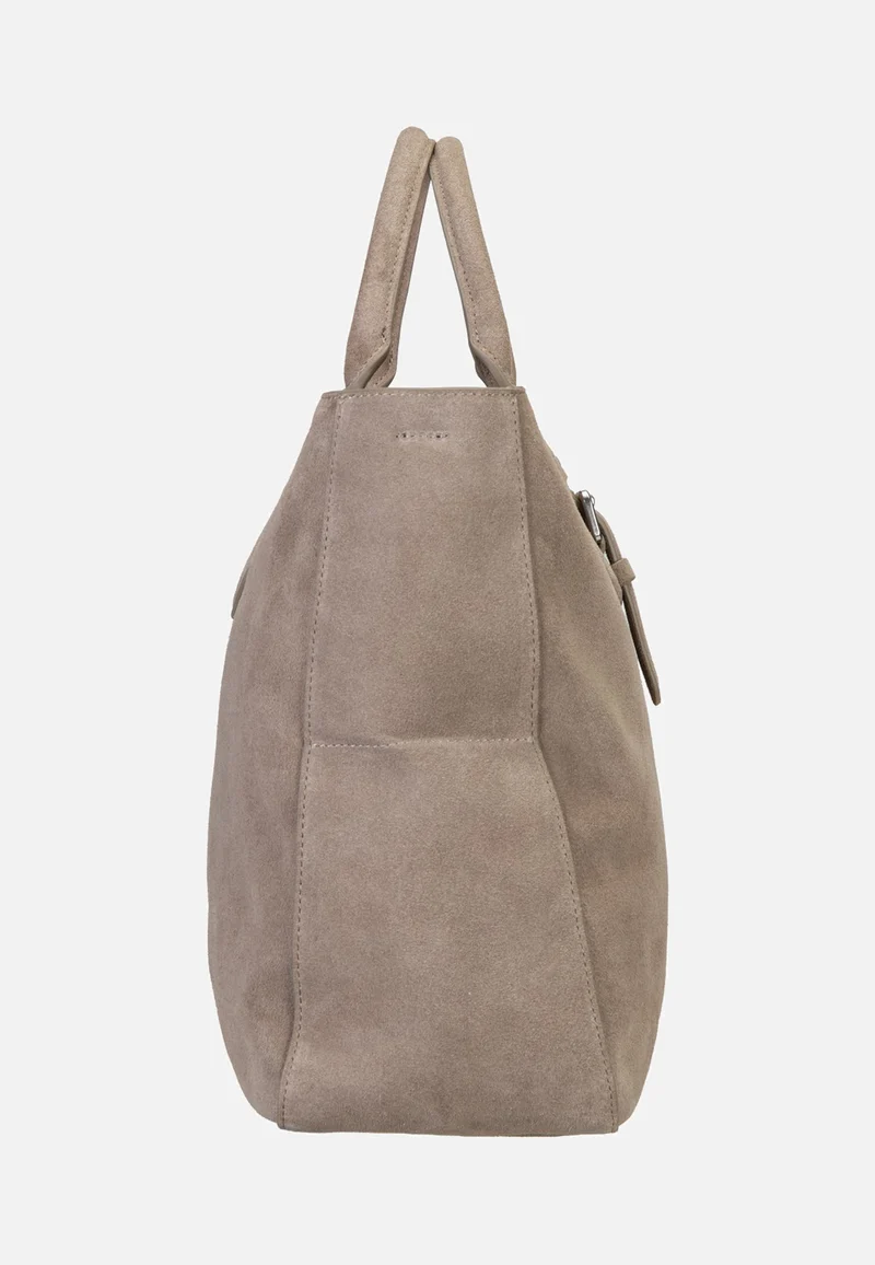 Cora L Suede Neutral Grey - Satchel