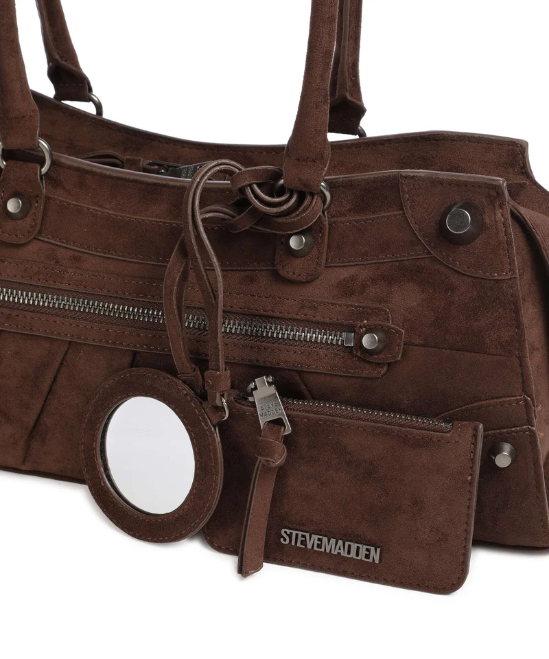 Steve Madden BRAVYN-S Schultertasche chocolate/silver