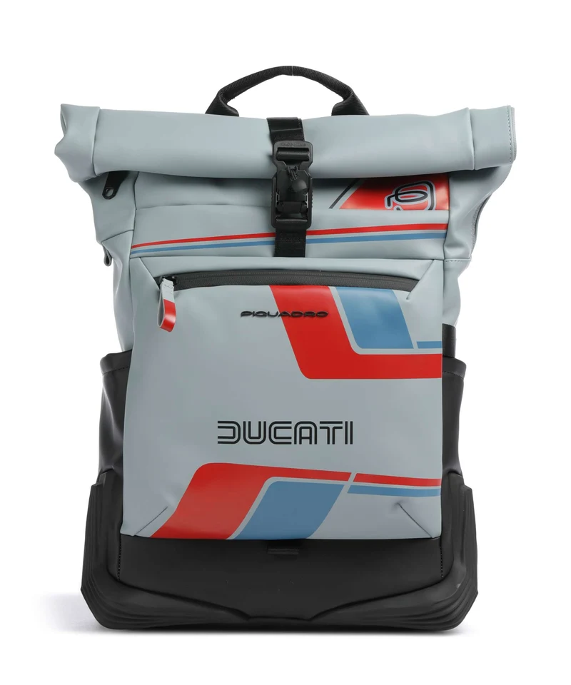Piquadro Ducati C2OWD Rolltop Rucksack blue/black