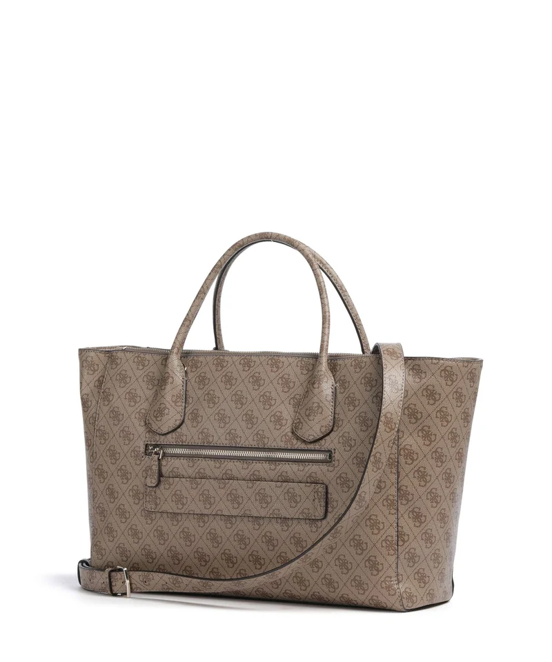 Guess Marissa Tech Logo Handtasche latte logo