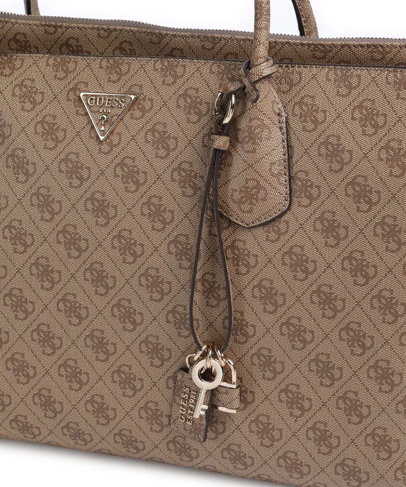 Guess Marissa Tech Logo Handtasche latte logo
