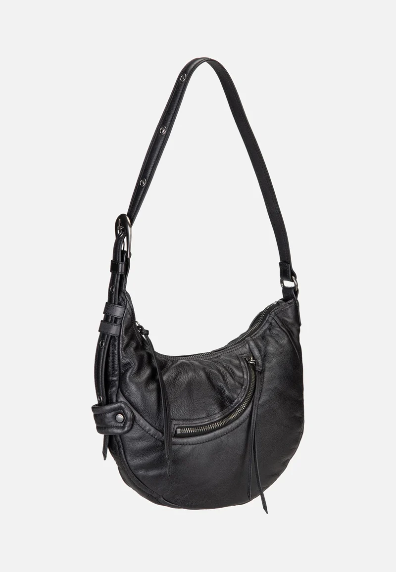 Luna Hobo S 3D Leather Black - Hobo Bag