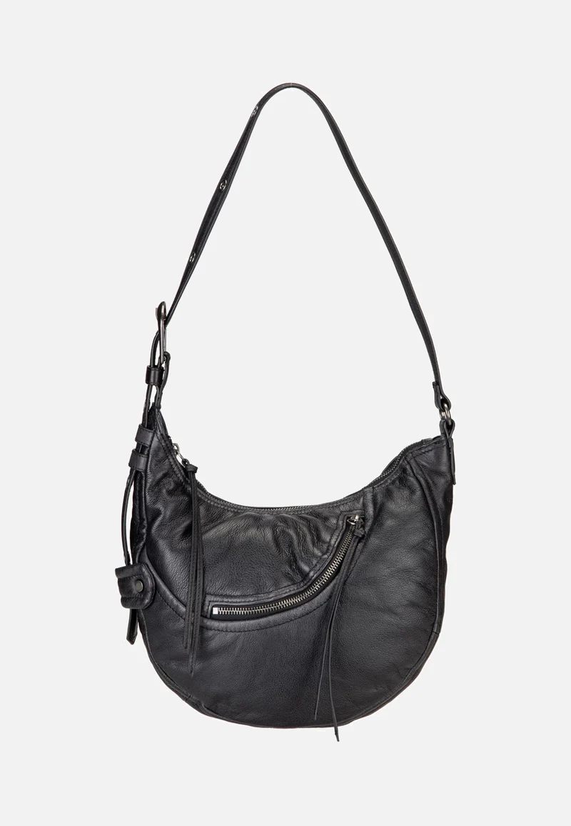 Luna Hobo S 3D Leather Black - Hobo Bag