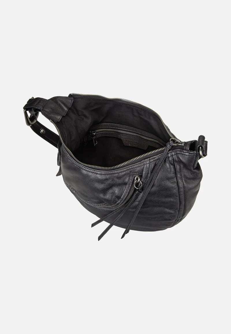 Luna Hobo S 3D Leather Black - Hobo Bag