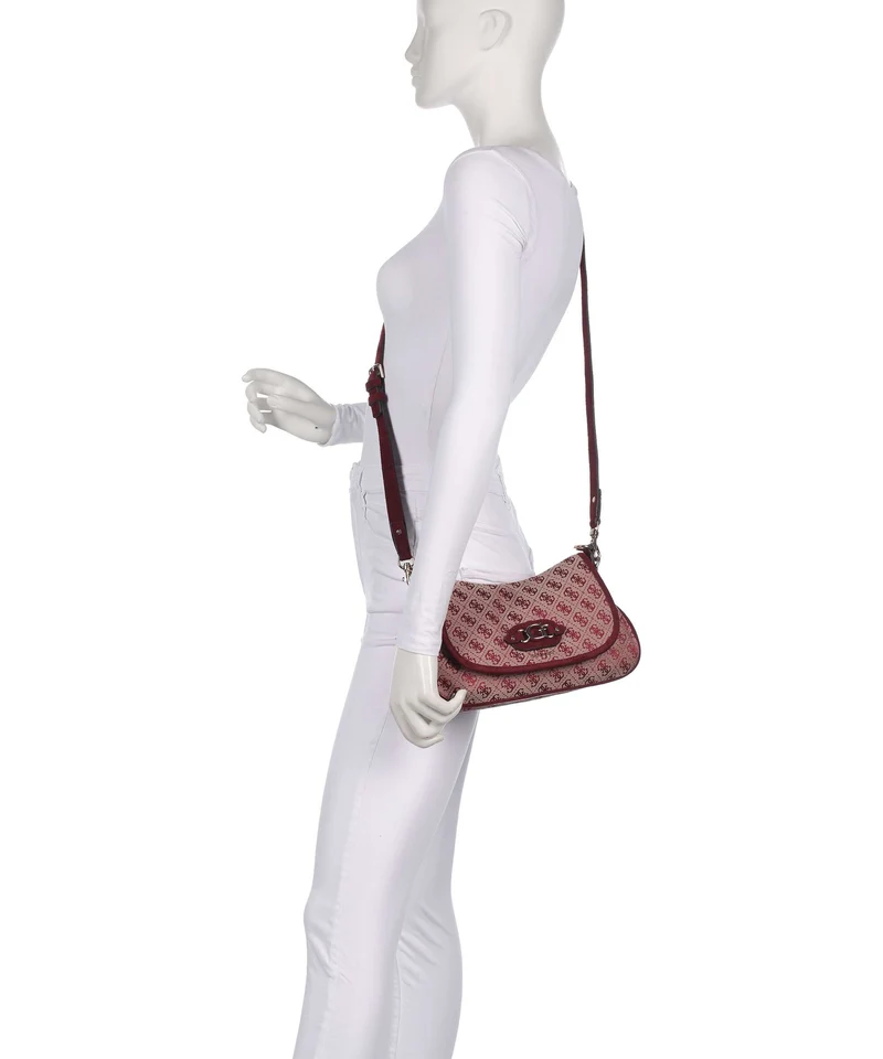 Guess Samantha Schultertasche merlot logo