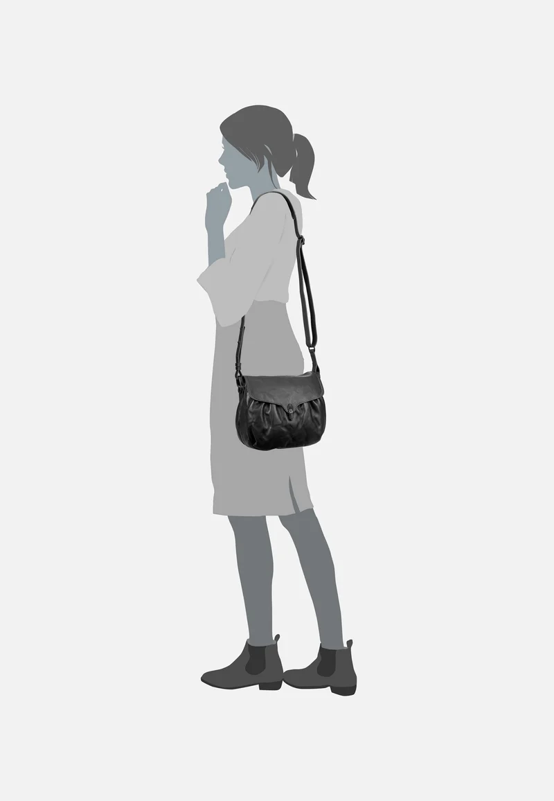 Mrs. Pineapple Pie Black Smoke - Saddle Bag