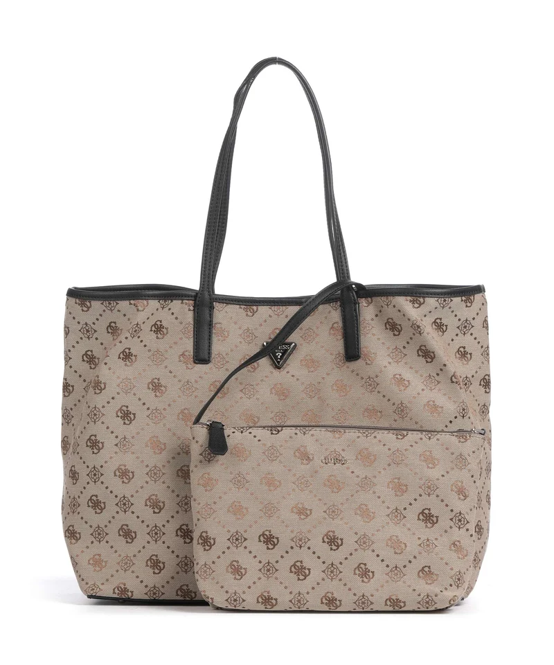 Guess Victtoria Large Shopper latte logo/black