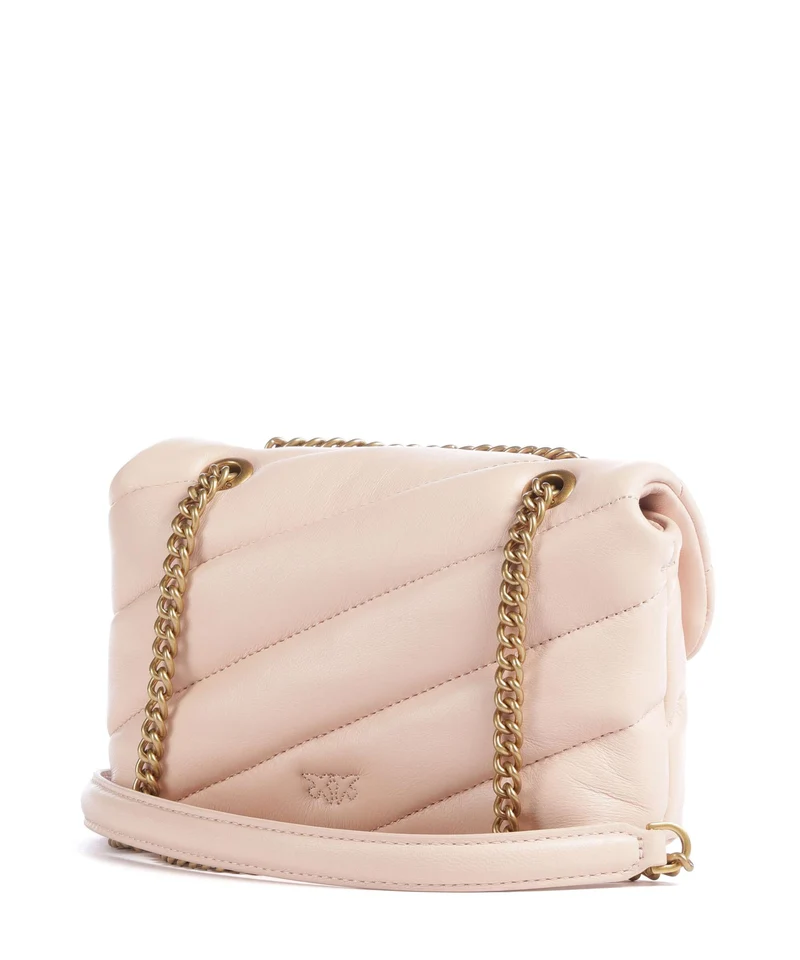 Pinko Love Puff Baby Schultertasche rosa cammeo/antique gold