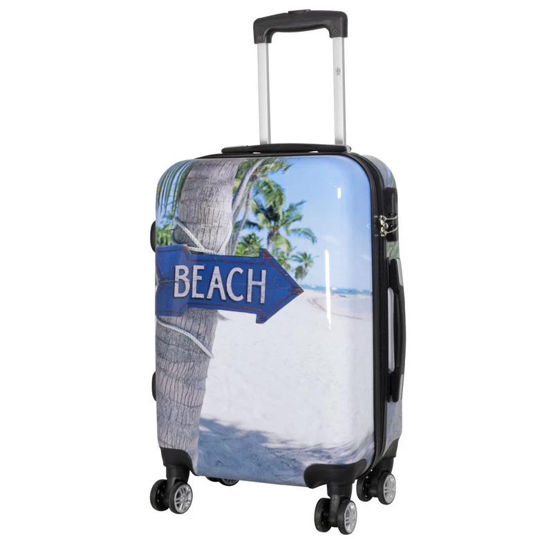 Motivkoffer Design Strandmotiv Sandstrand Beach – Reisekoffer mit Motiv – Hartschale ABS/Polycarbonat – S M L – leicht & robust
