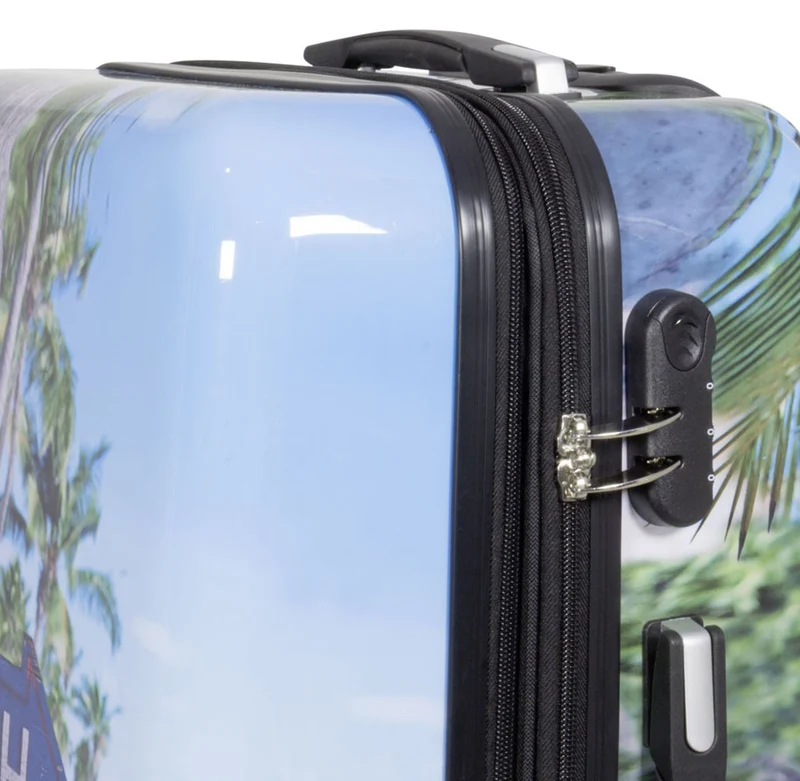 Motivkoffer Design Strandmotiv Sandstrand Beach – Reisekoffer mit Motiv – Hartschale ABS/Polycarbonat – S M L – leicht & robust
