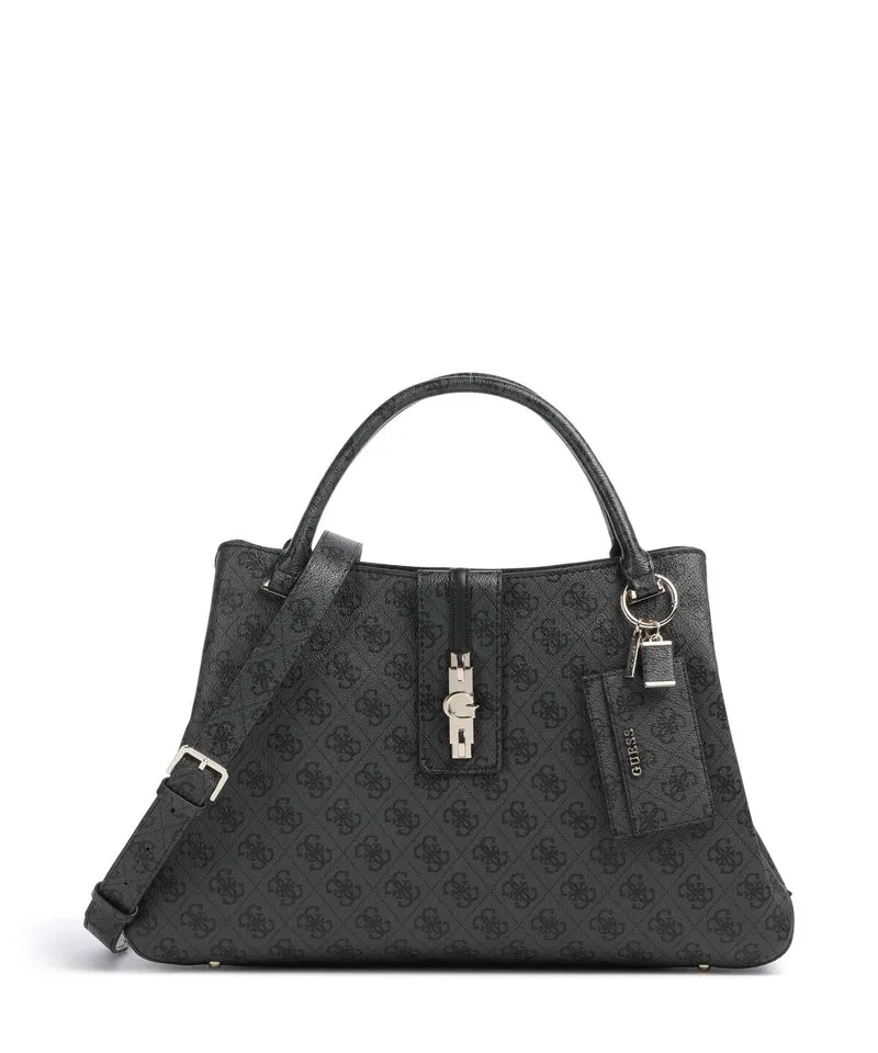 Guess Yvonne Girlfriend Logo Handtasche coal logo