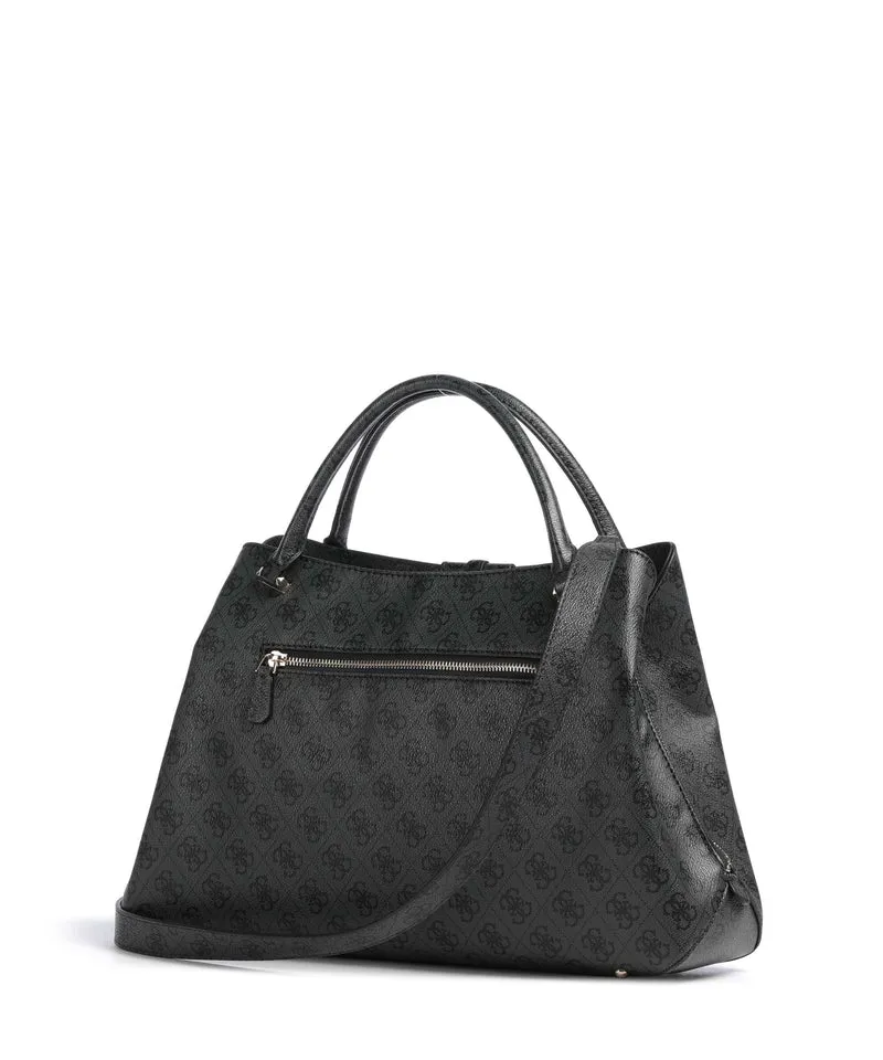Guess Yvonne Girlfriend Logo Handtasche coal logo