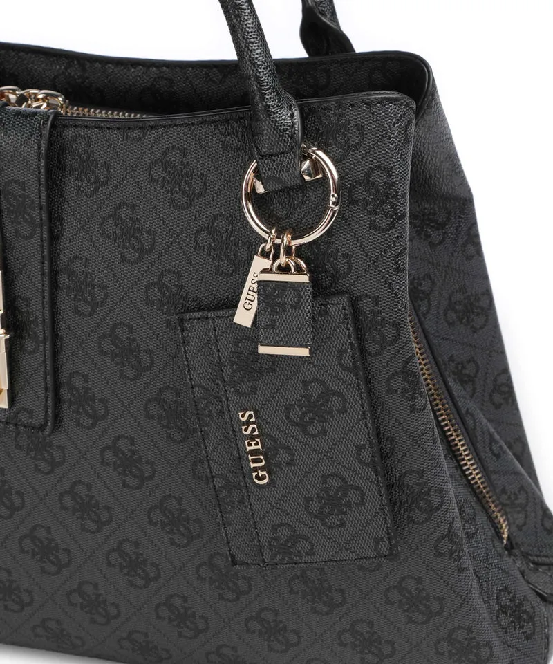 Guess Yvonne Girlfriend Logo Handtasche coal logo