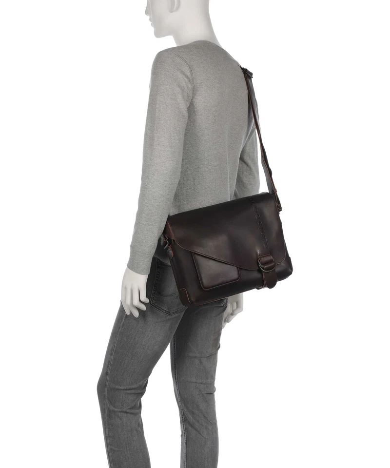Aunts & Uncles Heritage Judd Kuriertasche dark brown