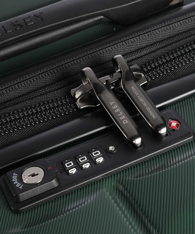 Delsey Paris Longitude 4-Rollen Trolley green