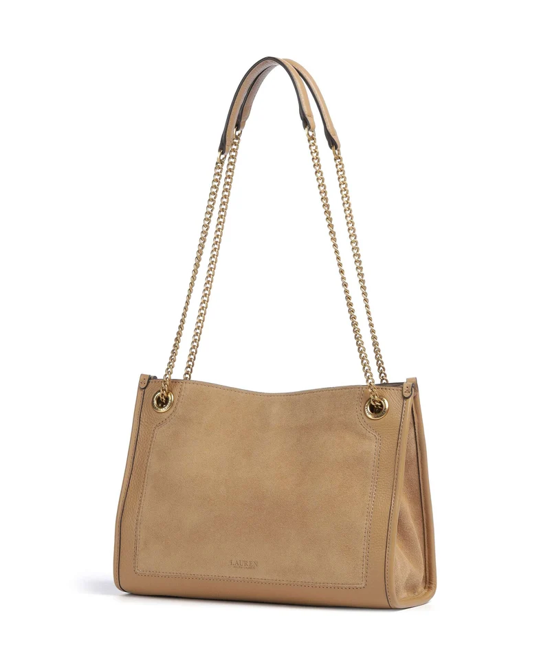 Lauren Ralph Lauren Bradley Medium Schultertasche camel