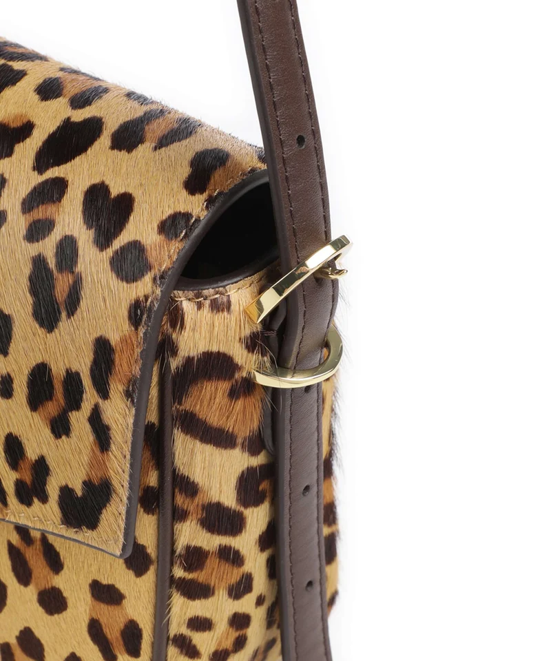 Lauren Ralph Lauren Farrah Medium Schultertasche modern leopard/chestnut brown