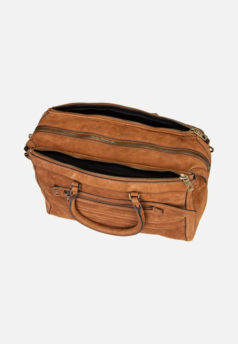 Delia Satchel M Suede Brown - Satchel