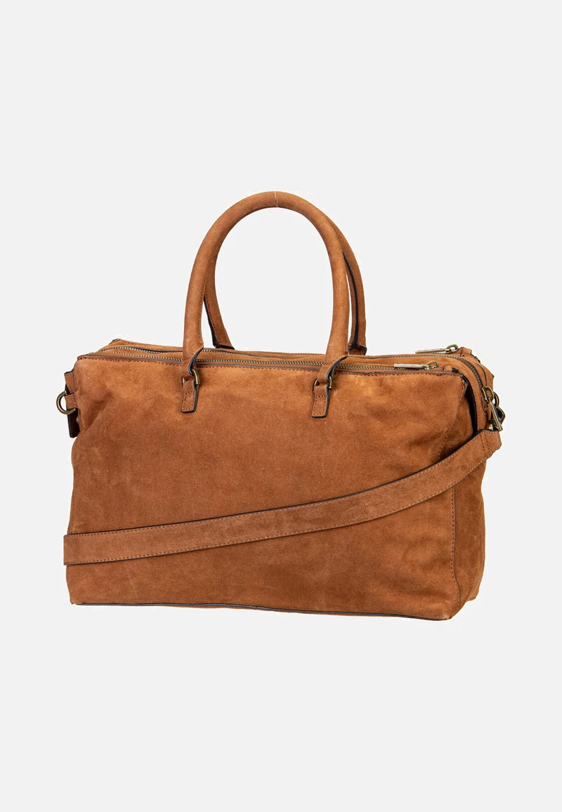 Delia Satchel M Suede Brown - Satchel