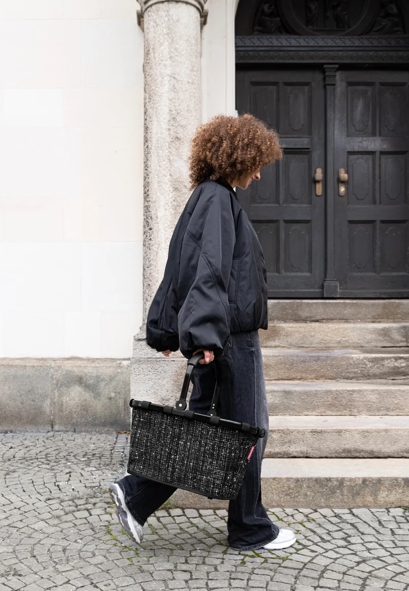 Carrybag Bouclé Black - Einkaufskorb