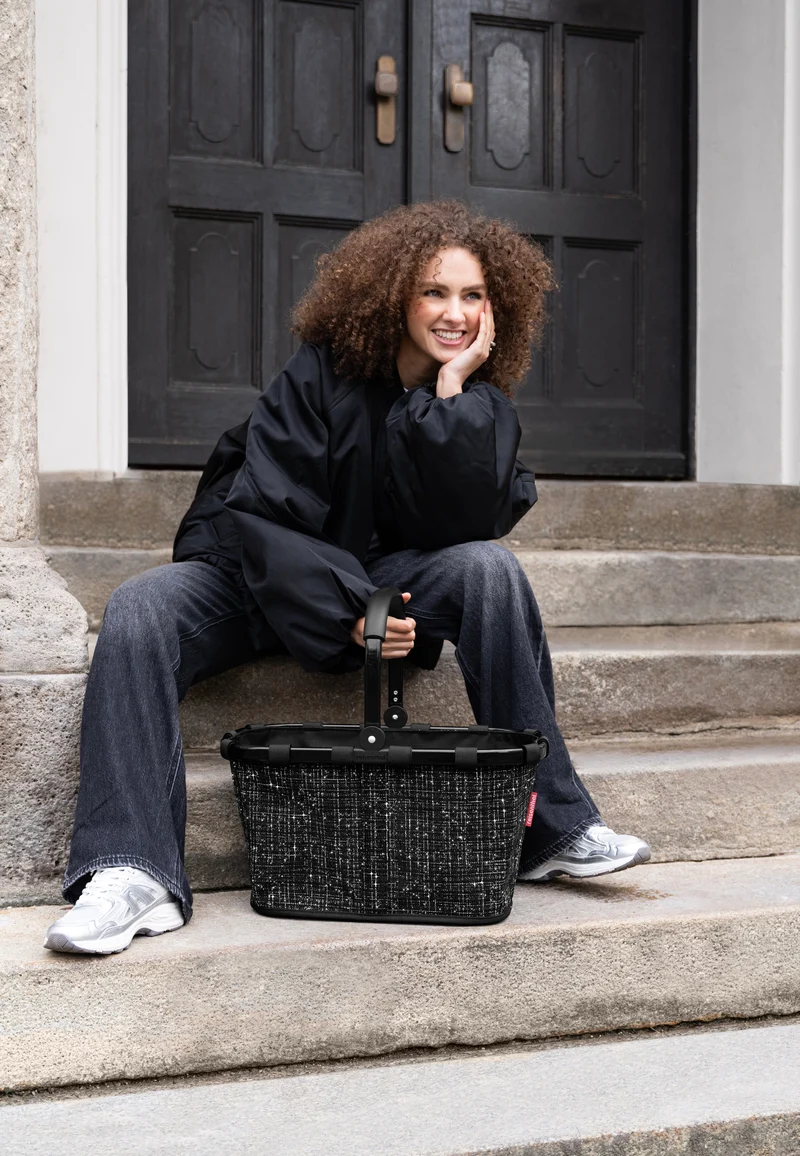 Carrybag Bouclé Black - Einkaufskorb