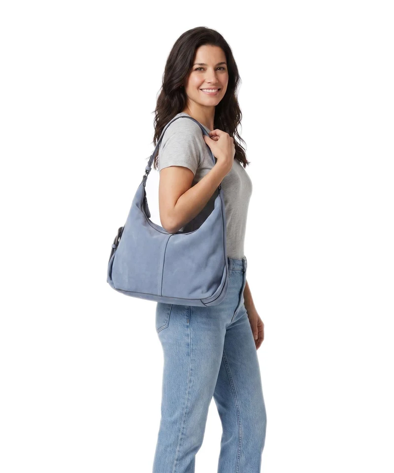 Liebeskind Paris II Hydro Suede M Beuteltasche flower blue