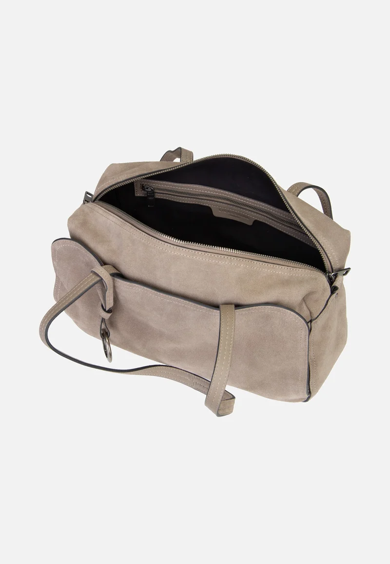 Clarice II Satchel M Hydro Suede Neutral Grey - Satchel