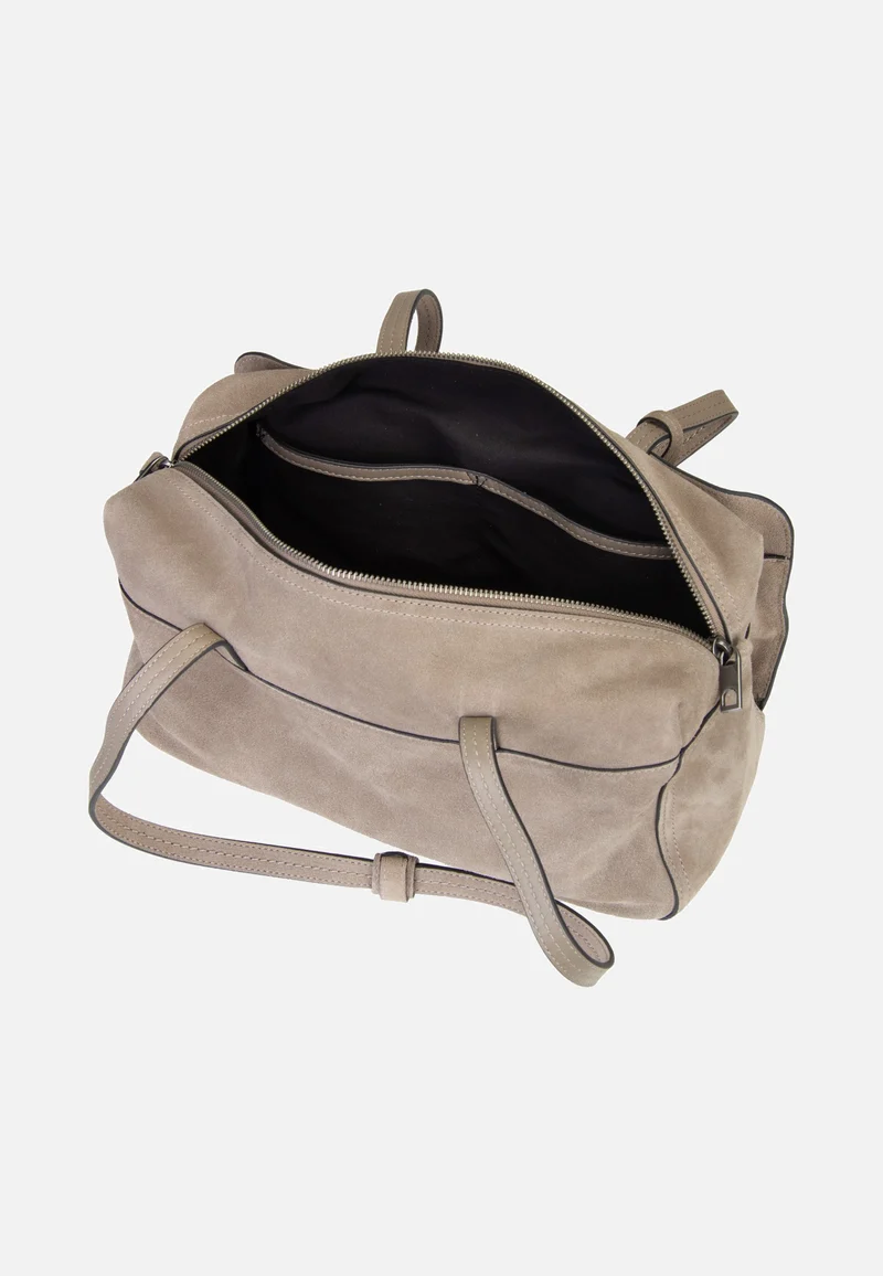 Clarice II Satchel M Hydro Suede Neutral Grey - Satchel