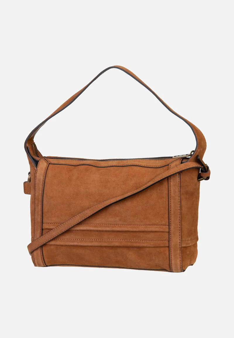 Delia Crossbody S Suede Brown - Crossbody Bag