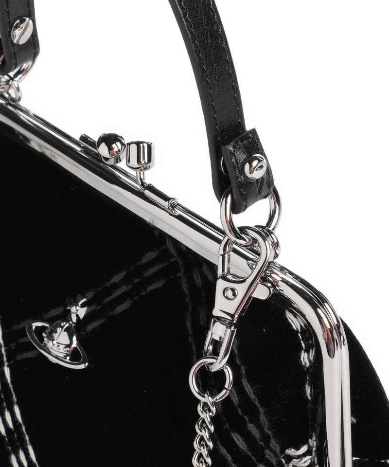 Vivienne Westwood Granny Frame Velvet Check Handtasche black/multicolor