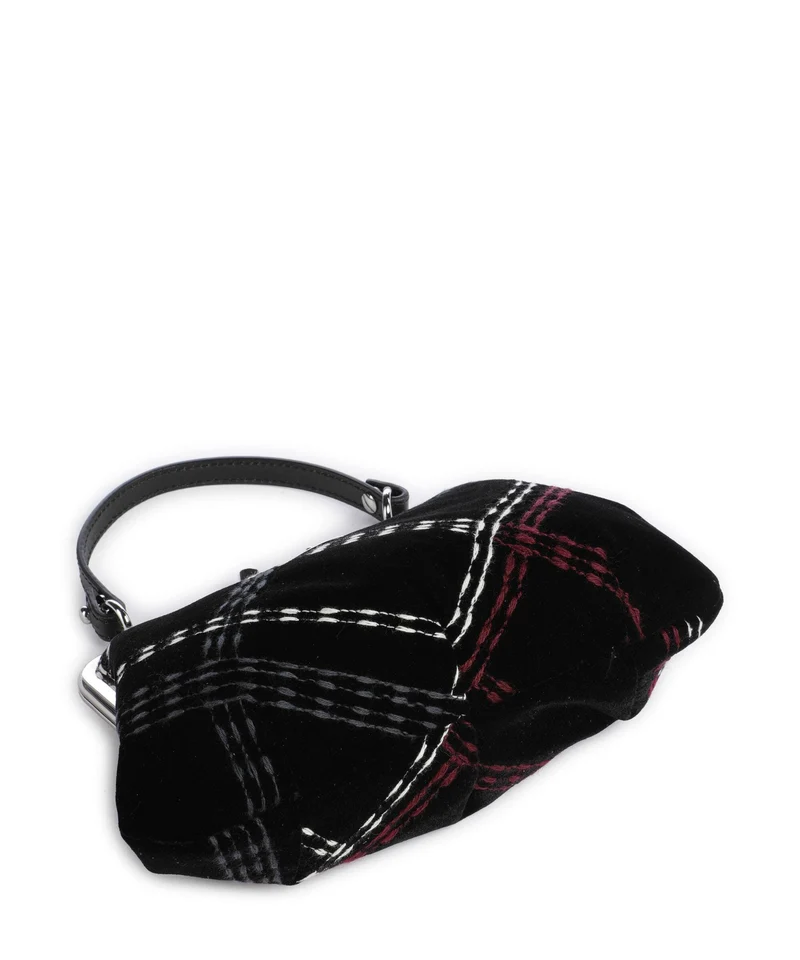 Vivienne Westwood Granny Frame Velvet Check Handtasche black/multicolor