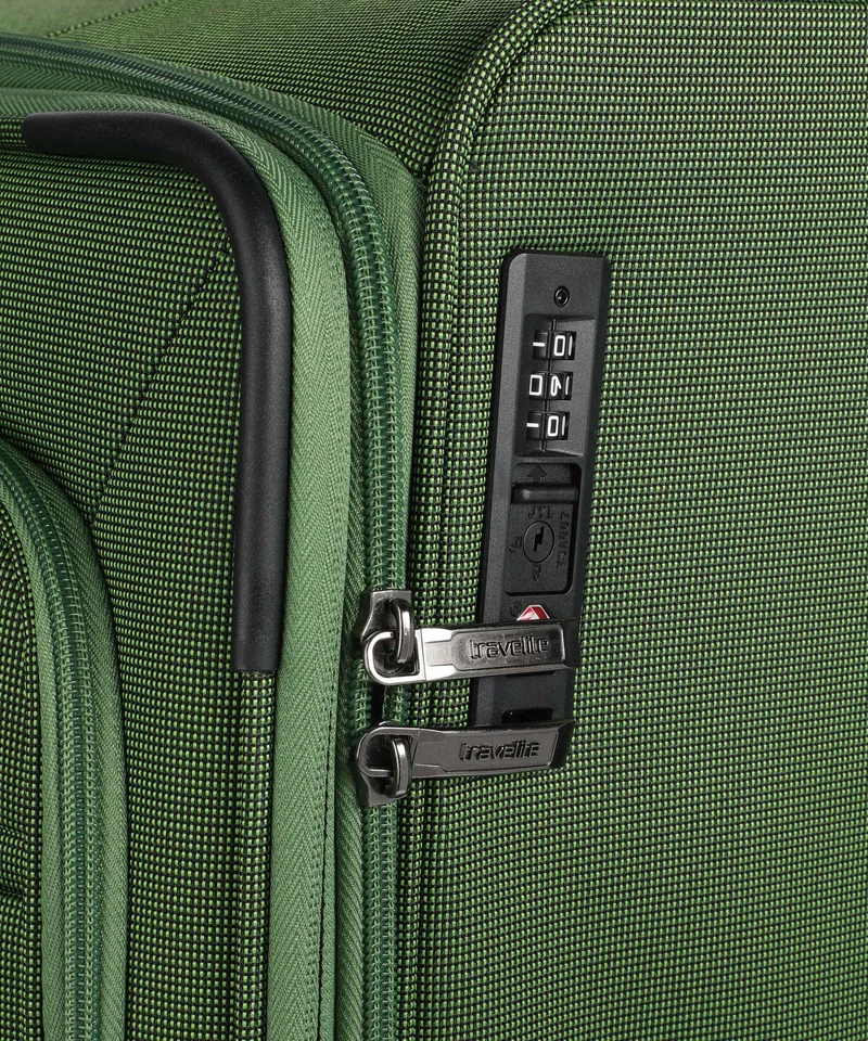 Travelite Cubis 4-Rollen Trolley green