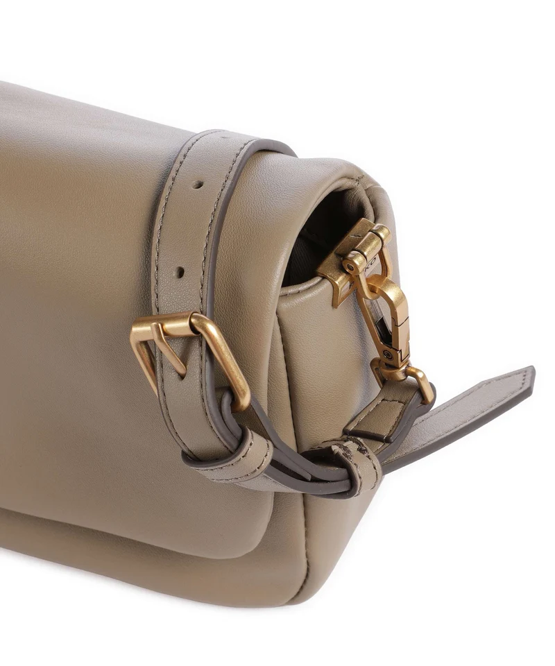 Pinko Click Soft Horizontal Mini Umhängetasche grigio talpa/antique gold