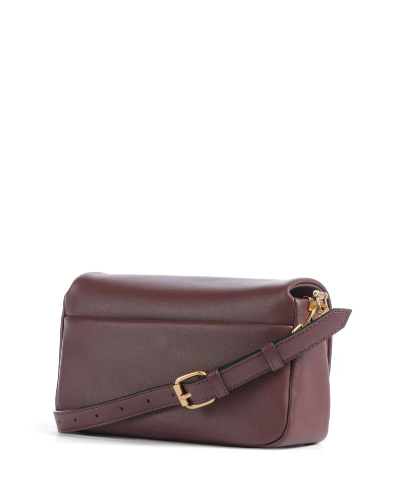 Pinko Click Soft Horizontal Mini Umhängetasche castano intenso/antique gold