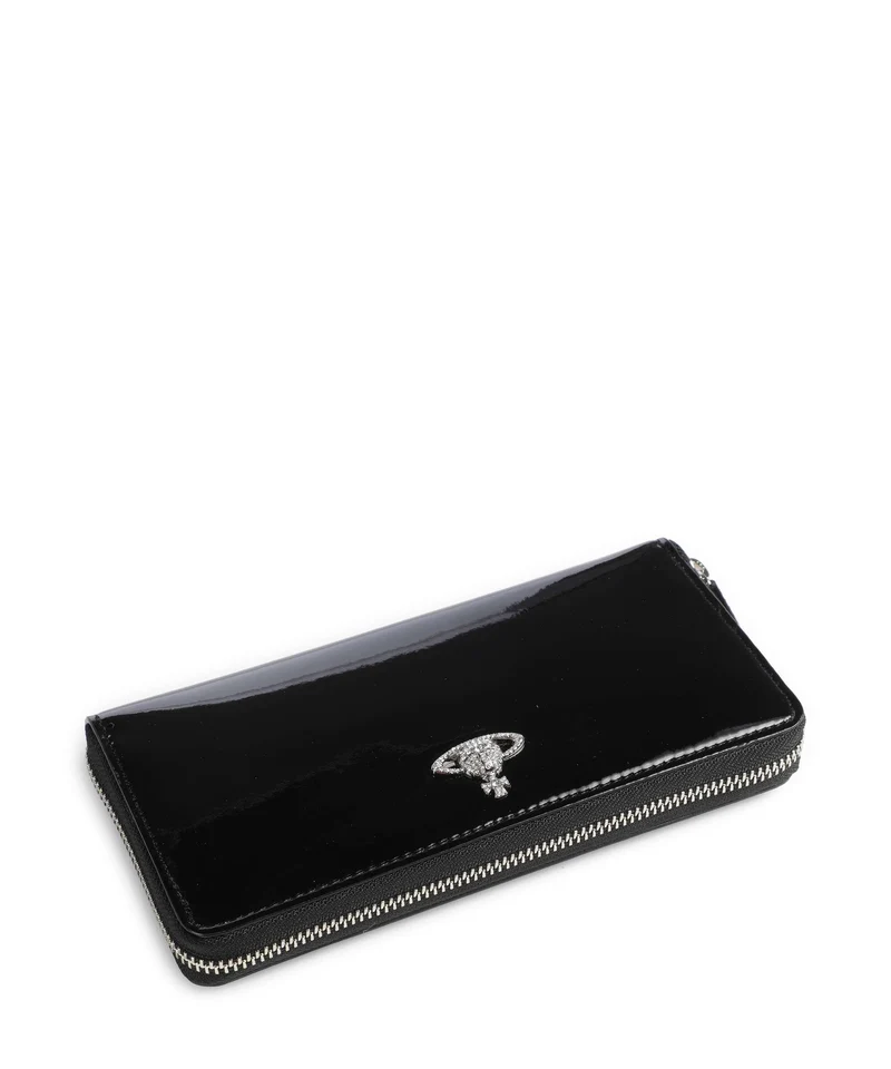Vivienne Westwood Patent Geldbörse black/diamante orb