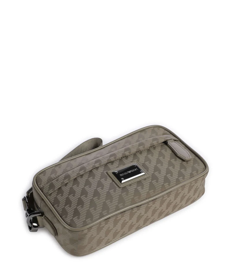 Emporio Armani Eagle All Over Kulturbeutel stone gray